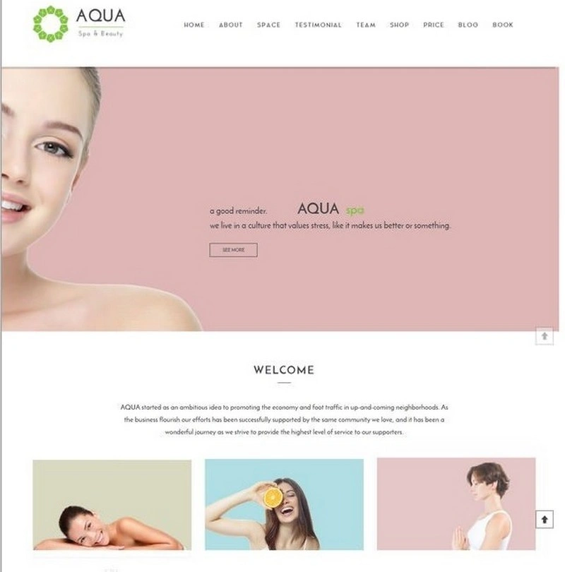 Aqua - Spa and Beauty Joomla Template