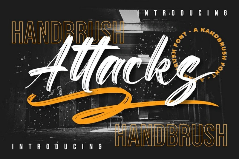 Attacks - Brush Font