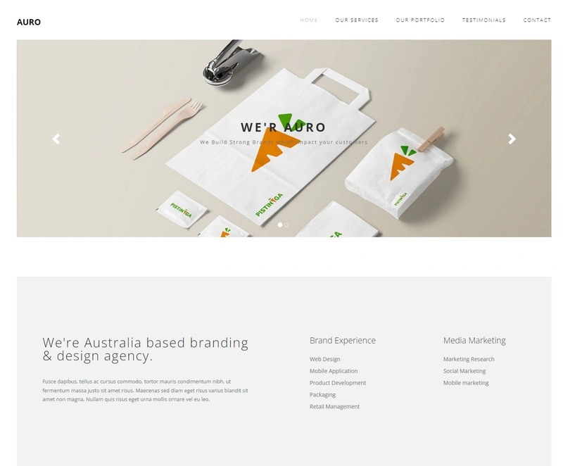 Auro – Bootstrap Agency Template
