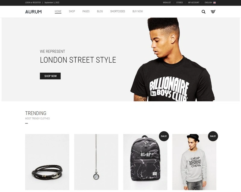Aurum - Fashion Shopping Theme