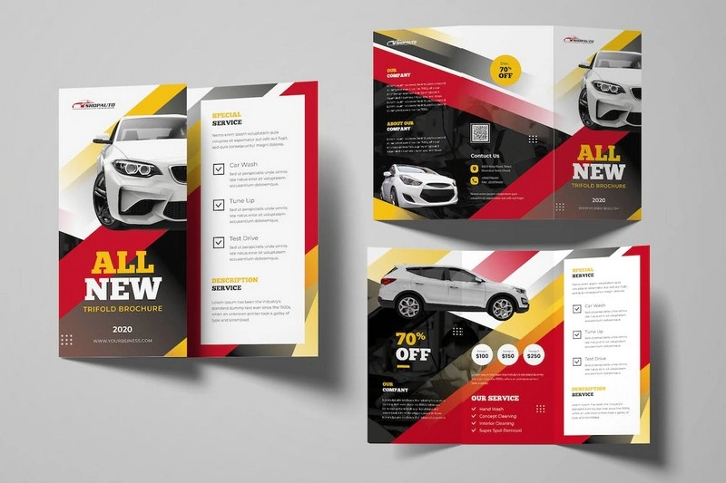 Automotive Car Trifold Brochure