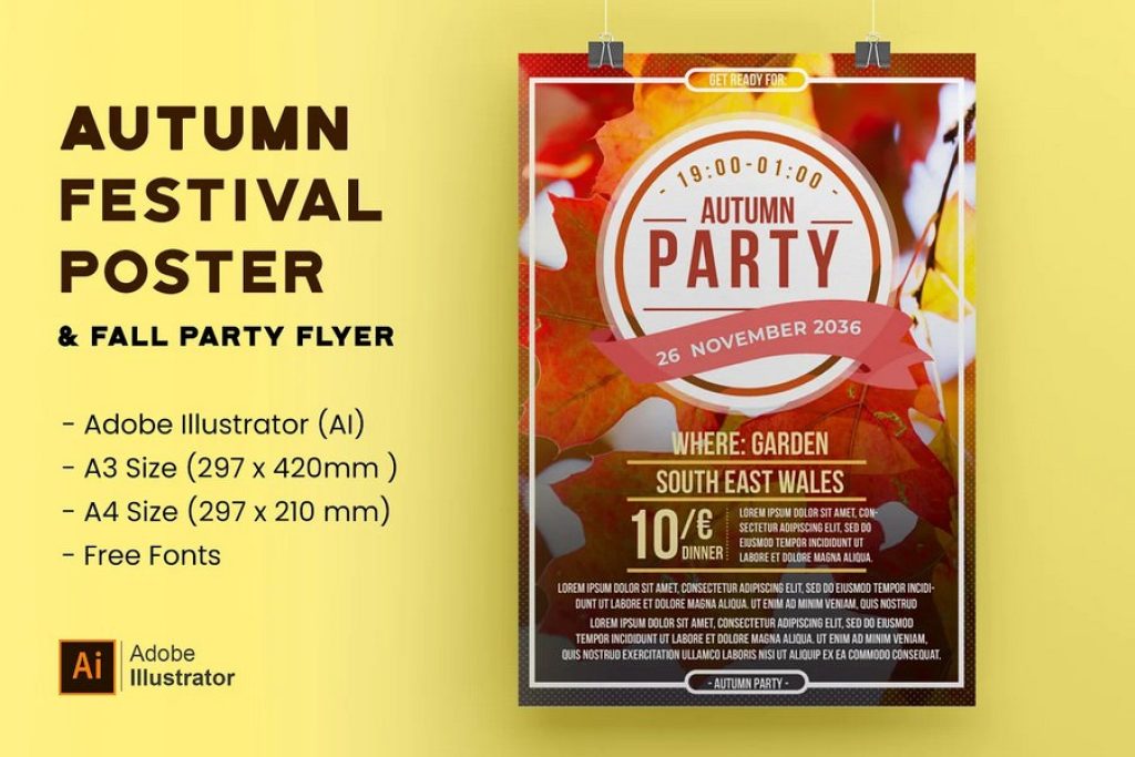 Autumn Festival Poster & Fall Party