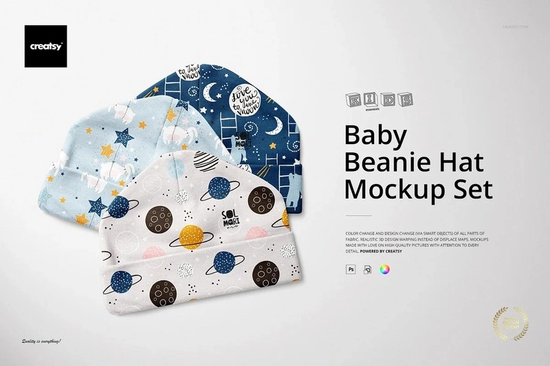Baby Beanie Hat Mock-up