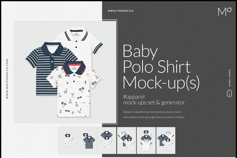 Baby Polo Shirt 6xMock-ups