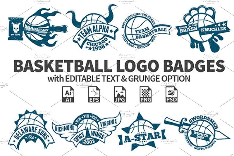 Basketball Logo Badges