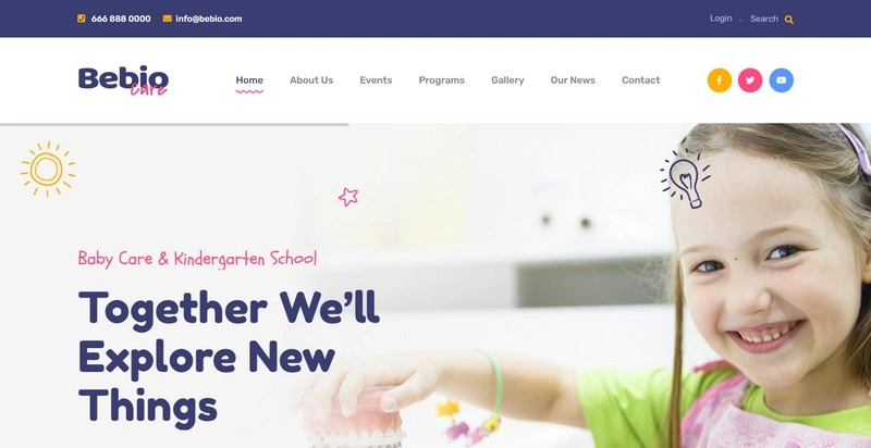 Bebio - Kindergarten & Baby Care HTML Template