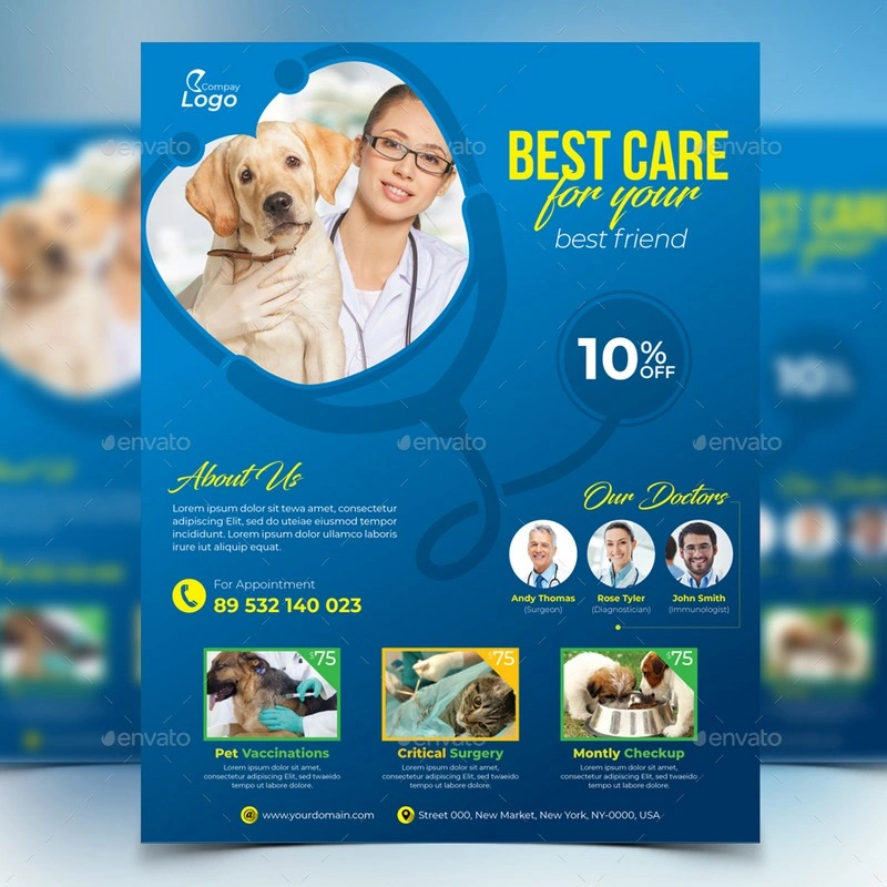Best Care Pet Clinic Flyer