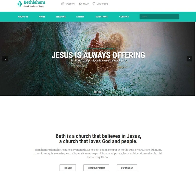 Bethlehem - Church WordPress Theme
