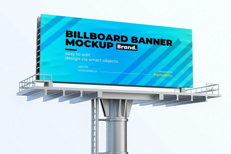 Billboard Banner Mock-up Template