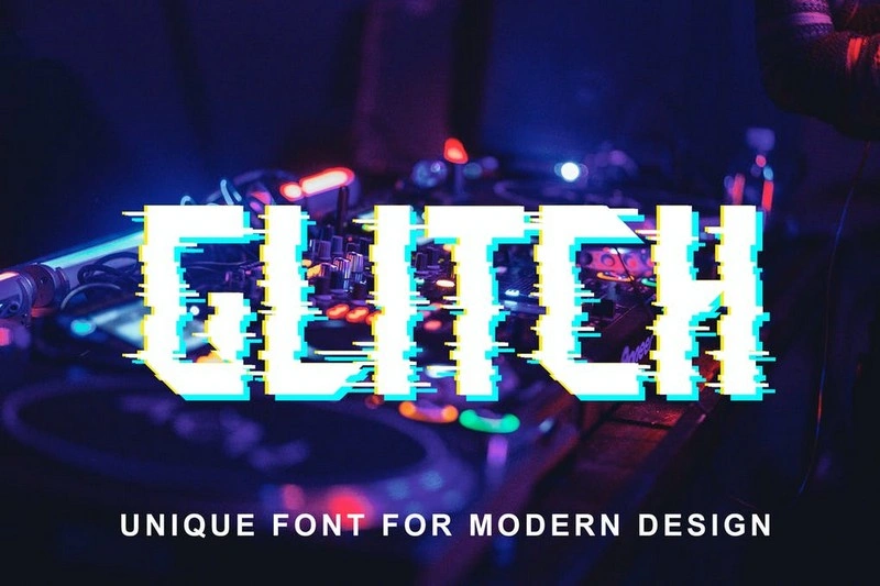Block Glitch Font