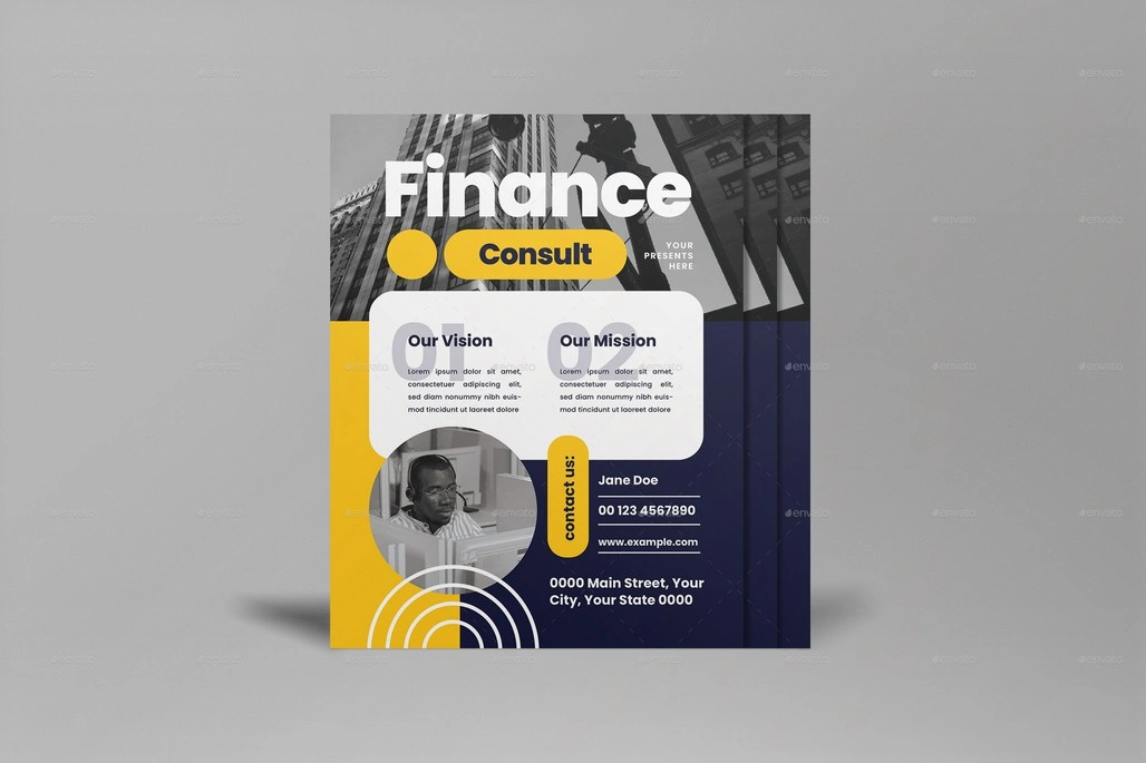 Blue Geometry Financial Consult Flyer