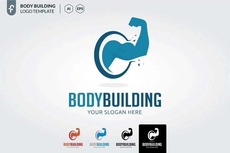 Body Building Logo Template
