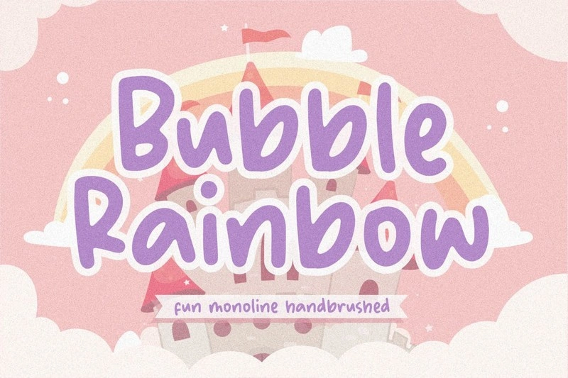 Bubble Rainbow Font YH