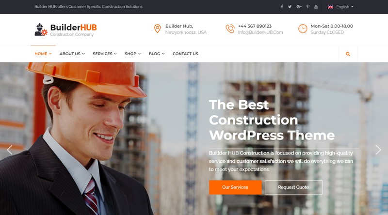 Builder HUB- Construction Business Joomla Template