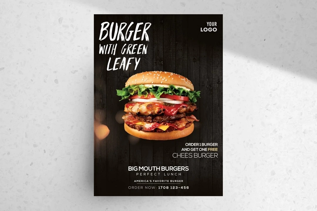 Burger Ad Free PSD Flyer Template