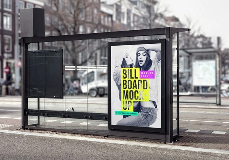Bus Stop Billboard MockUp #2