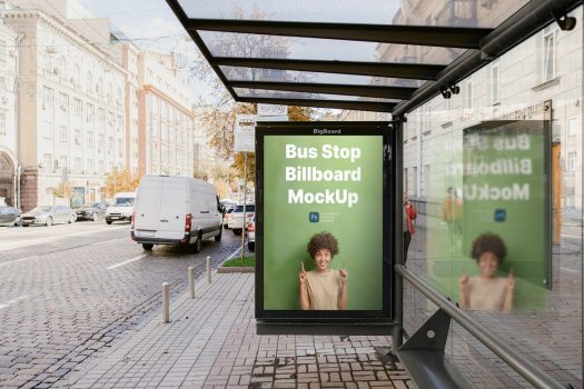 Bus Stop Advertising Mockup