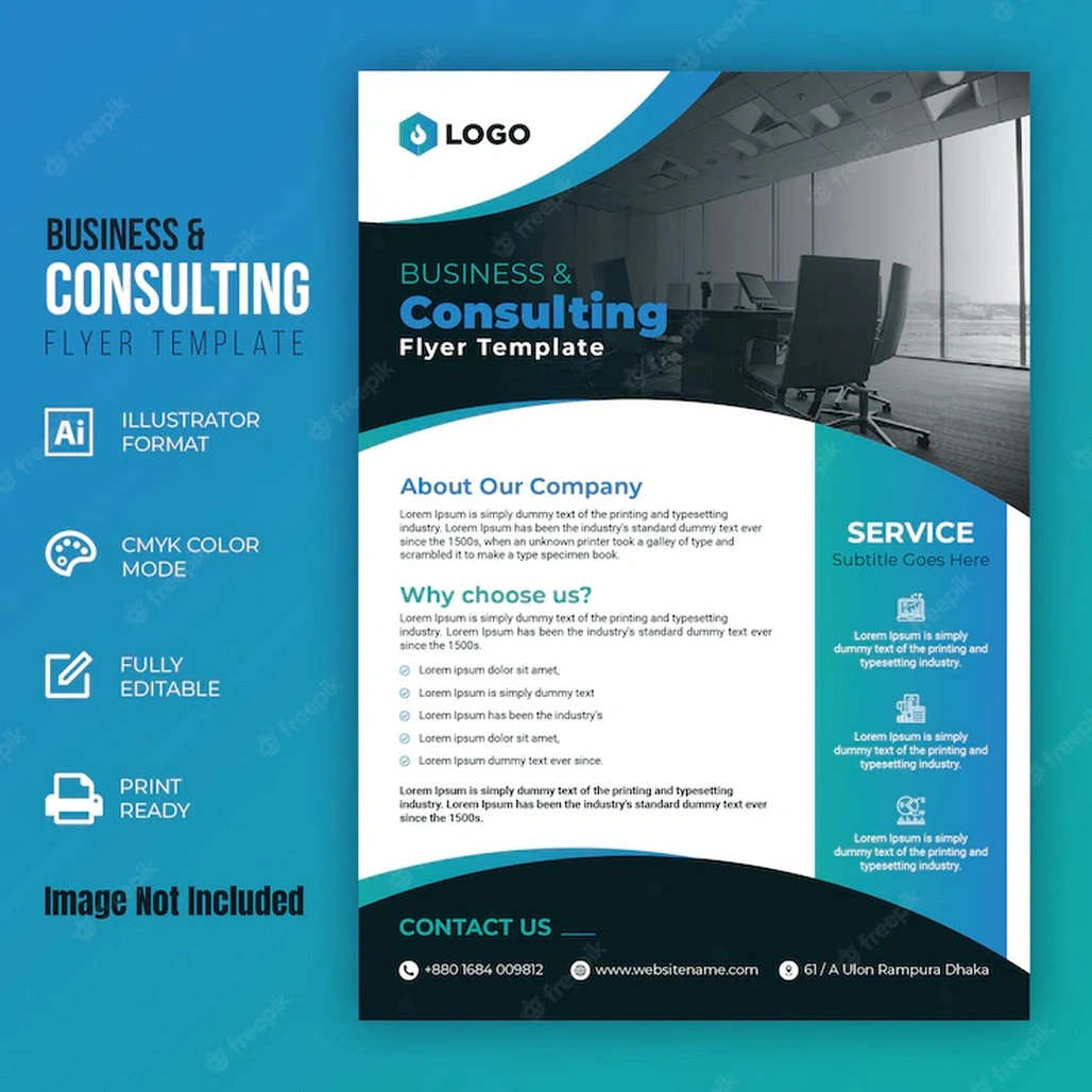 Free Clean Business Consulting Flyer