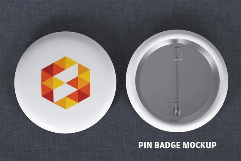 Button Pin Badge Mockup