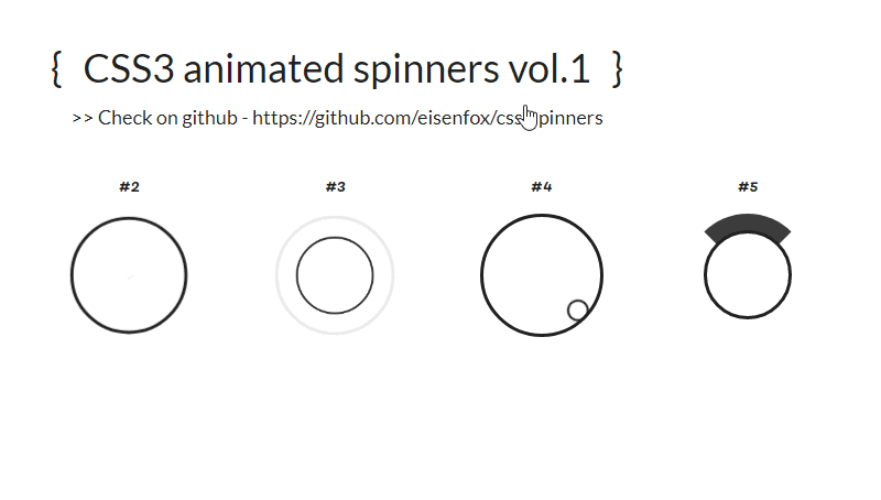 CSS3 Animations Spinners