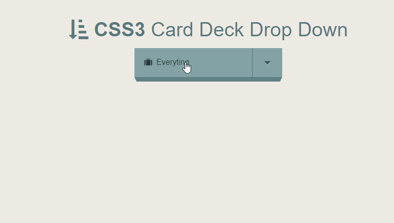 CSS3 Card Deck Drop Down