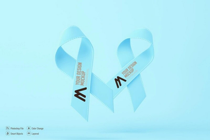 Cancer Awareness Ribbon Mockup