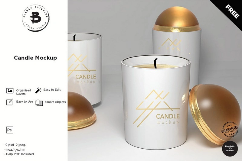 Candle Packaging Mockup