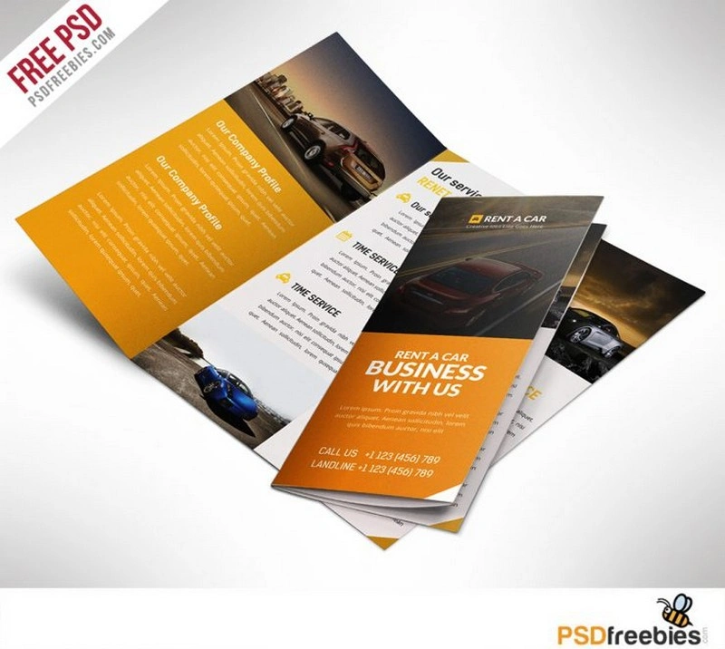 Car Dealer and Services Trifold Brochure Free