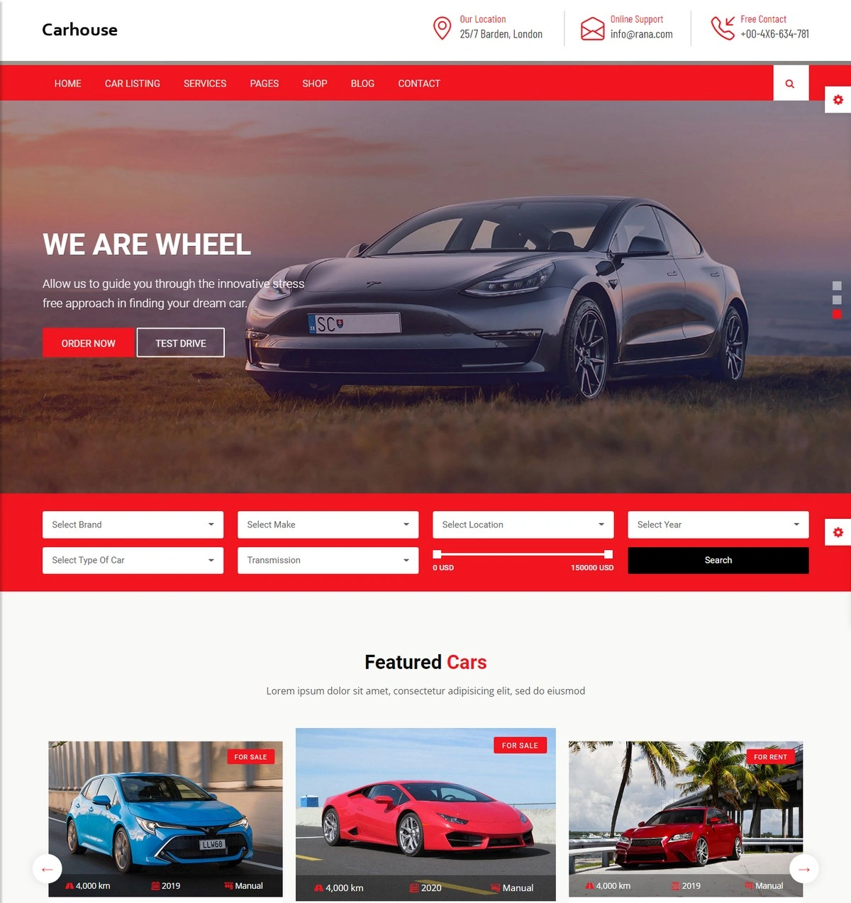 Car House - Automobile HTML5 Template
