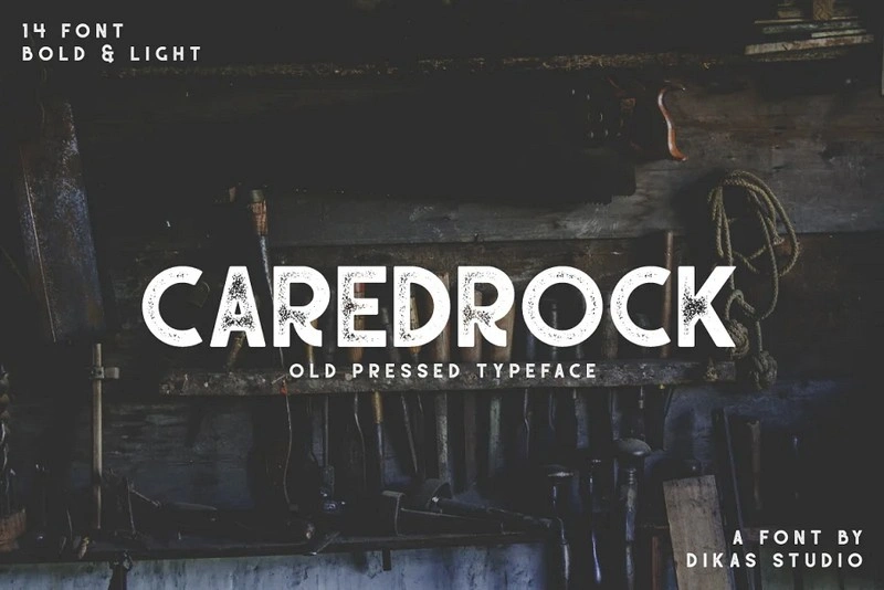 Caredrock - 14 Fonts Style + Extras