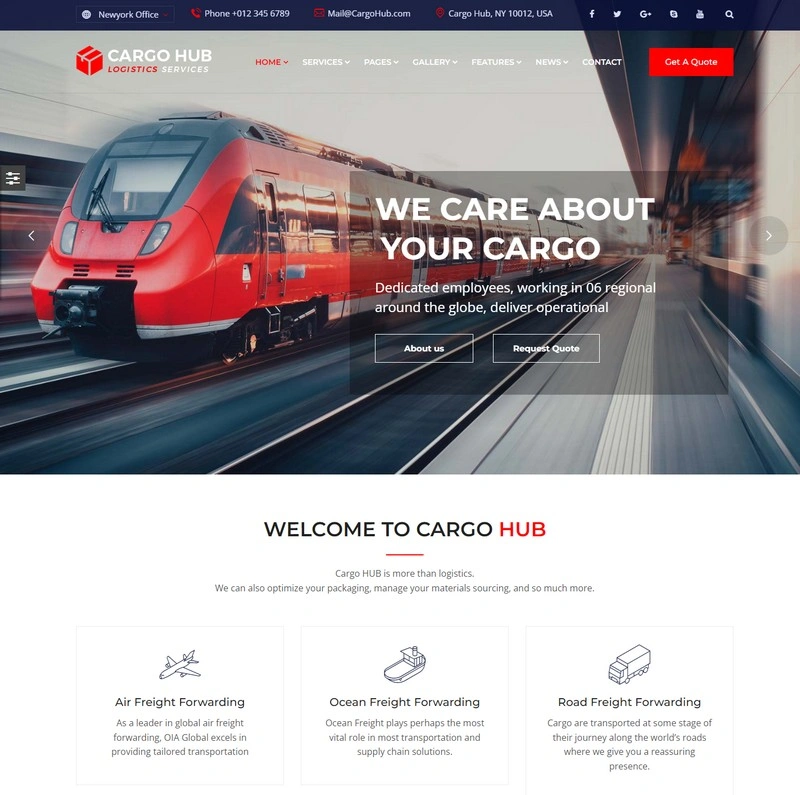 Cargo HUB - Logistics HTML Template