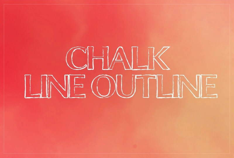 Chalk Line Outline Font