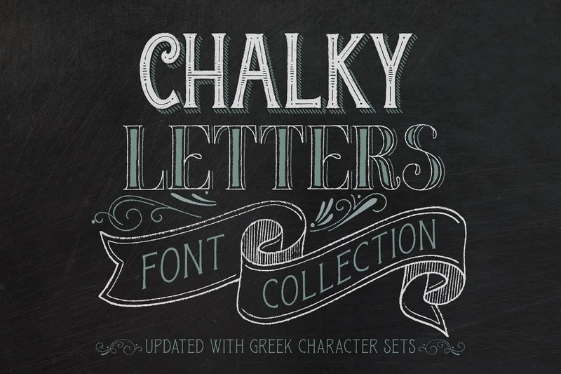 Chalky Letters font collection