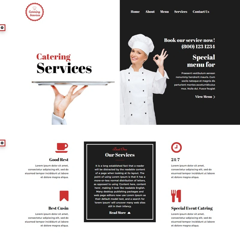 Catering Services Website Theme