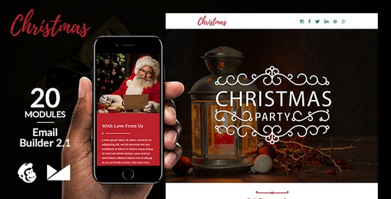 Christmas Email Template + Online Emailbuilder 2.1