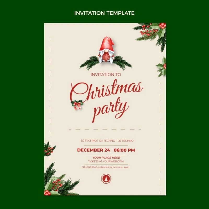 Christmas invitation Template