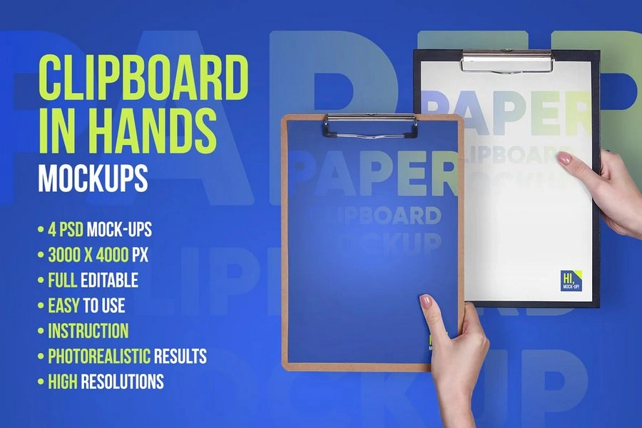 In-Hand Clipboard Presention tool