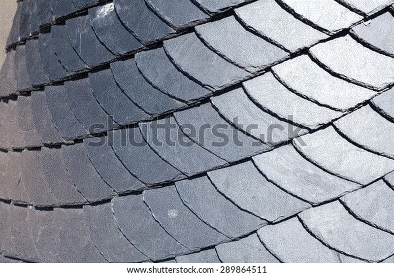 Close up of slate roof tiles background