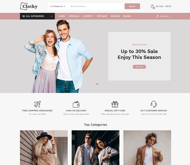 Clothy - Responsive OpenCart Theme