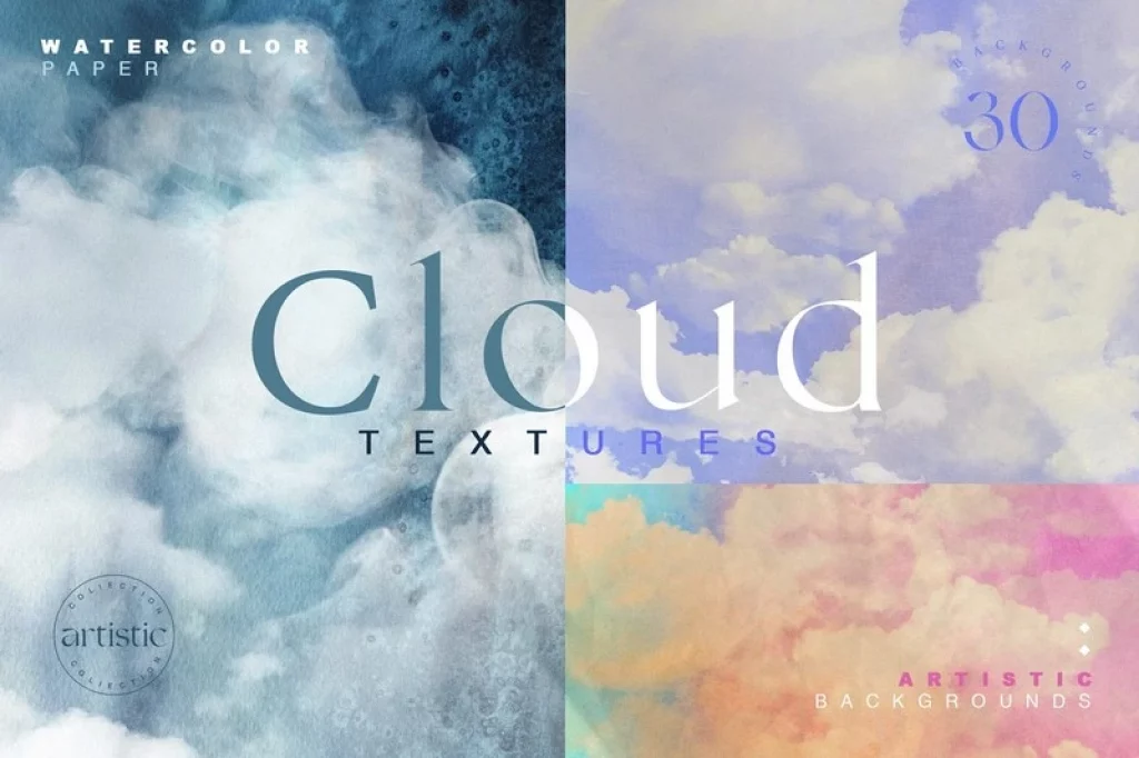 Cloudy Watercolor Abstract