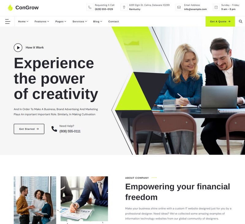 Congrow - Business Consulting HTML