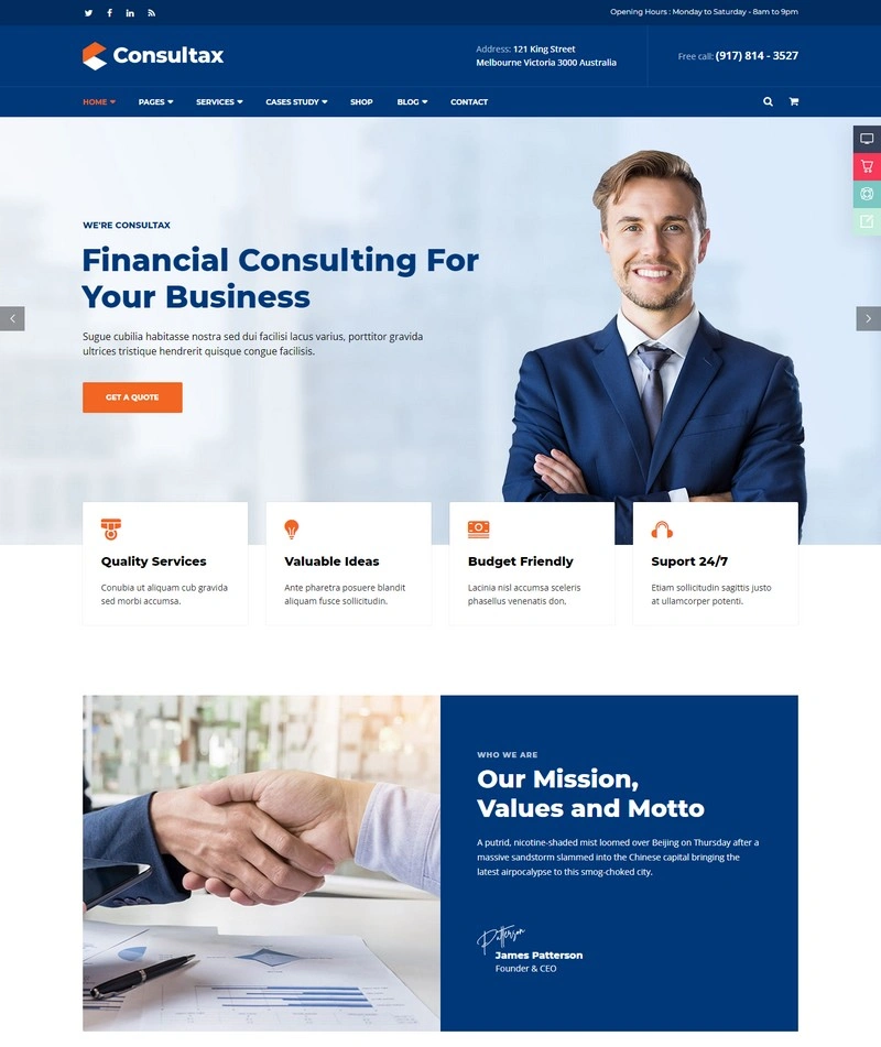 Consultax - Financial & Consulting WordPress Theme