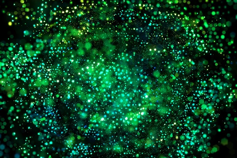 Cool Green Abstract Bokeh Background