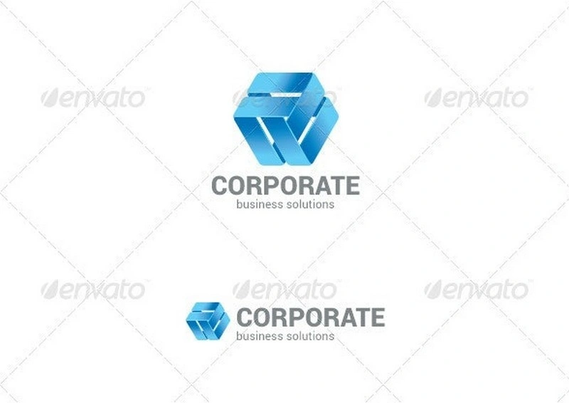 Corporate Business Logo Abstract Ribbon Loop