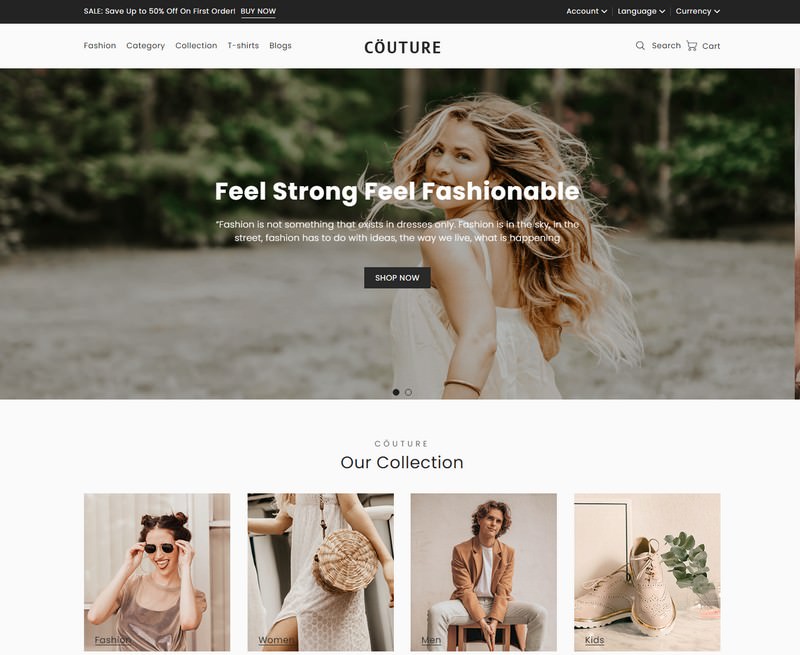 Couture - Clothing and Fashion Opencart Theme