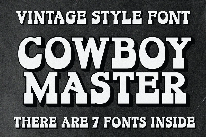 Cowboy Master Vintage Font Family