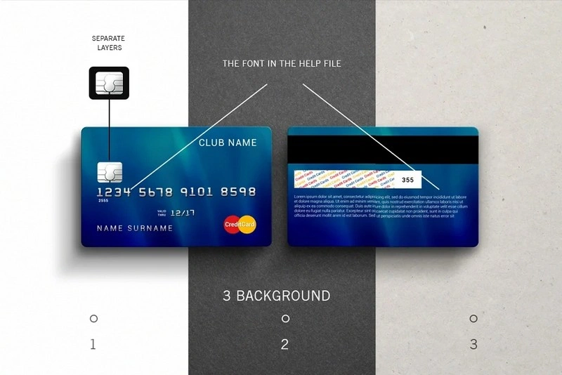 Credit Bank Card Mock-Up