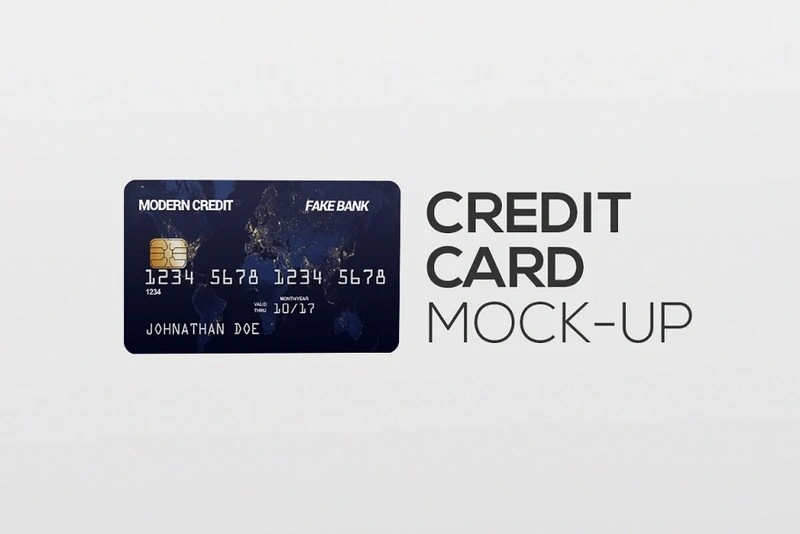 Credit Card in Hand Mock-Up