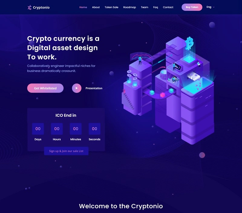 Cryptonio - Cryptocurrency HTML Template