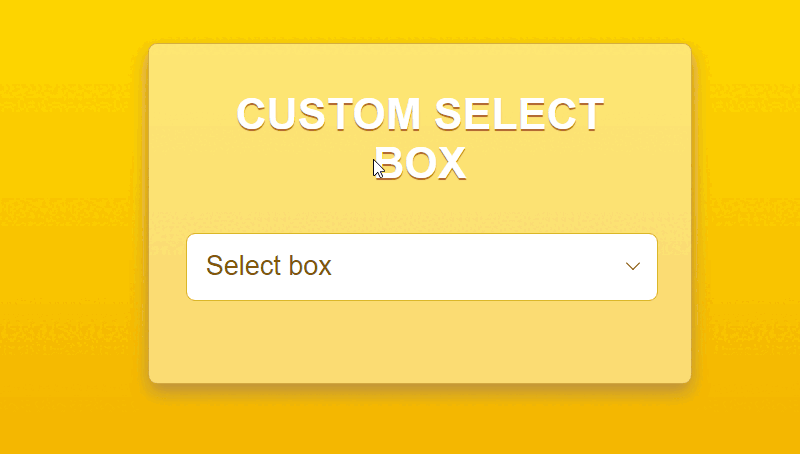 Custom select box (with jQuery)